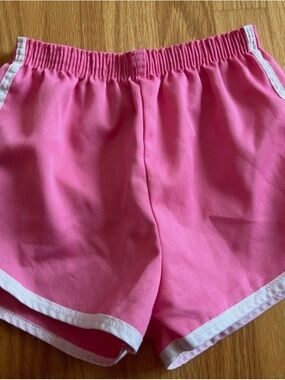 Vintage Andover girls size 10 Athletic Shorts pink with White Trim